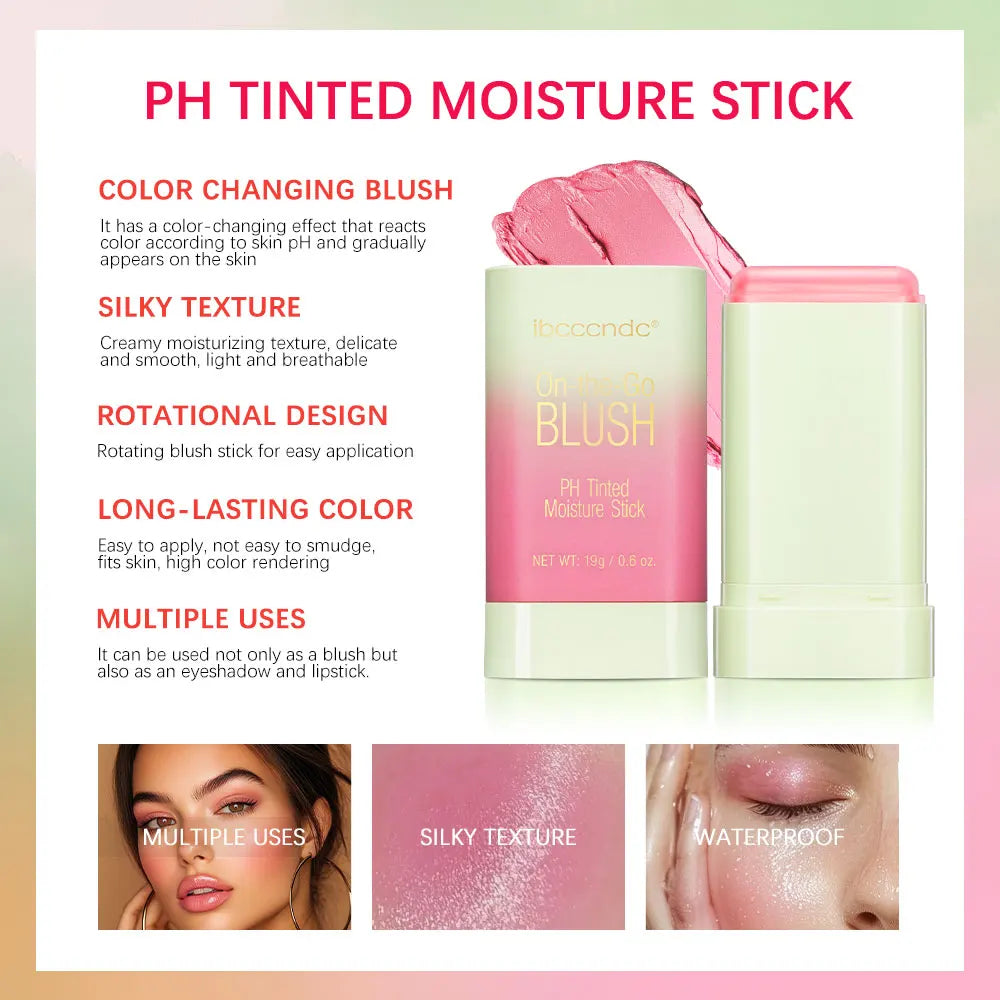 Elevate Your Glow with the Temperature Change 3-in-1 Cheek & Lip Tinted Pixiblush Stick - Versatile Blush Makeup for a Radiant Look!