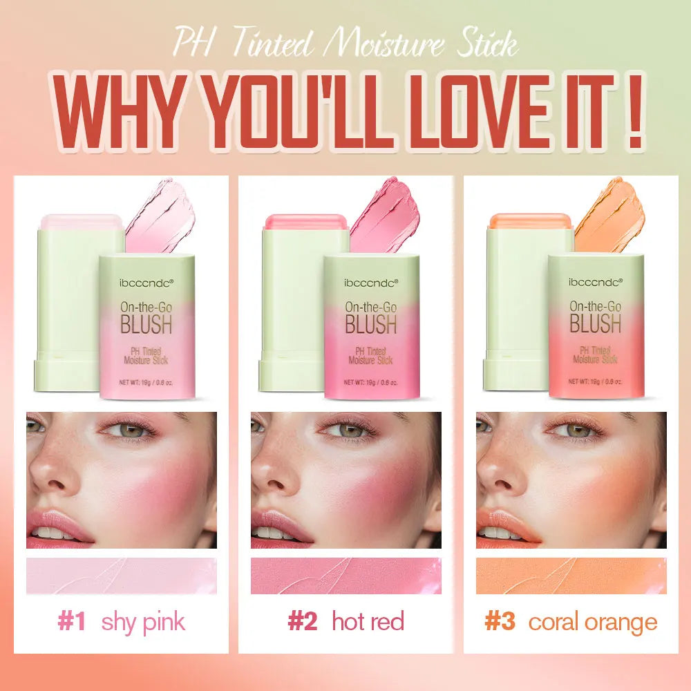 Elevate Your Glow with the Temperature Change 3-in-1 Cheek & Lip Tinted Pixiblush Stick - Versatile Blush Makeup for a Radiant Look!